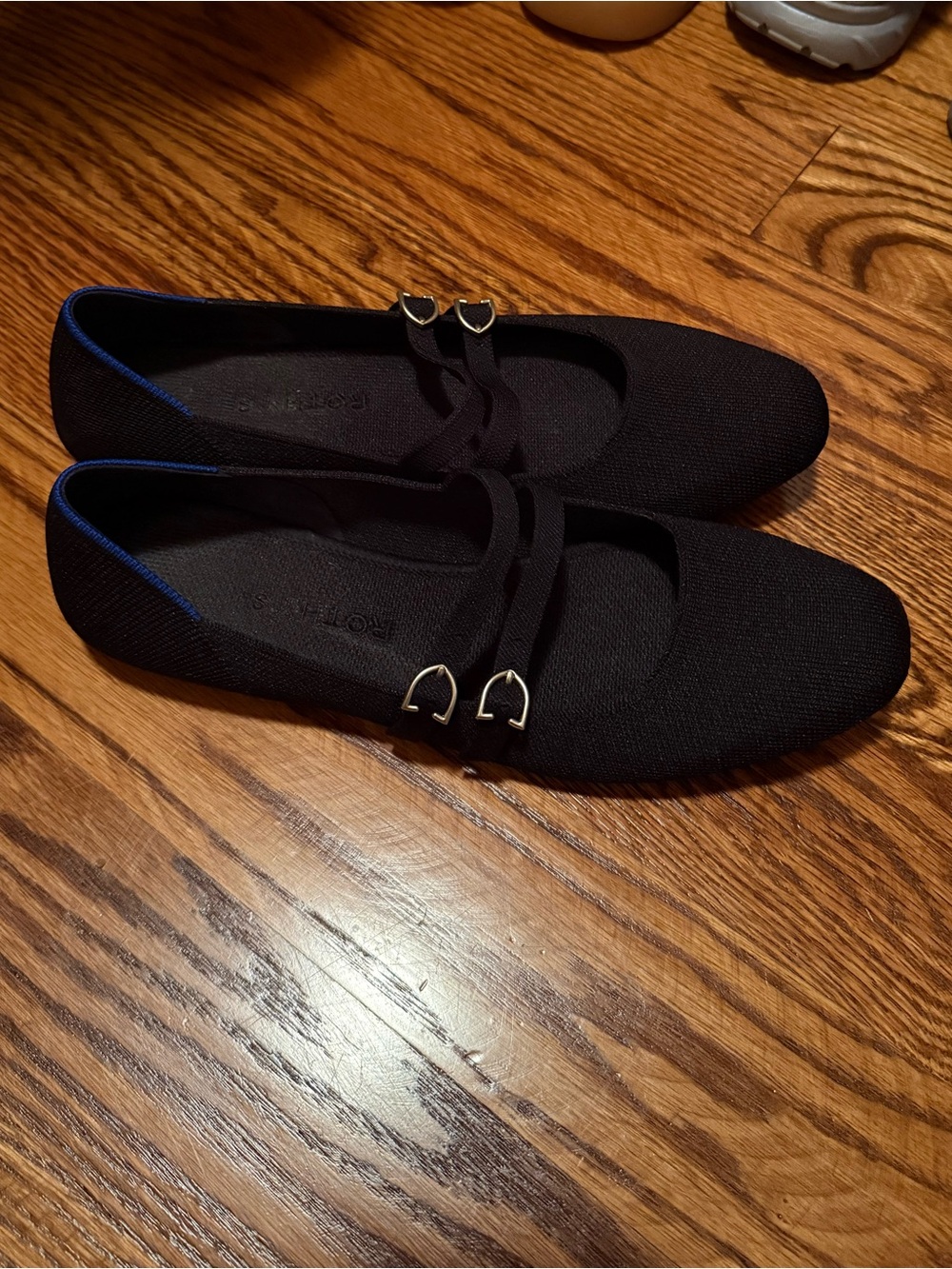 Rothy’s Black Mary Jane Flats Double Buckle